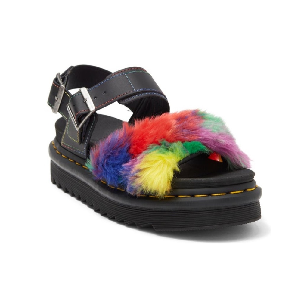 Dr Marten 2 colorful Furry Sandal size 7